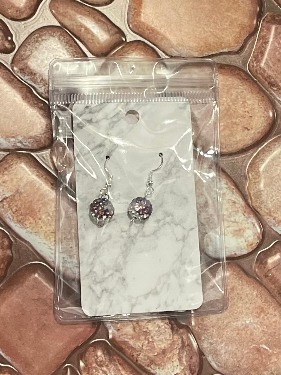Crystal ball earrings