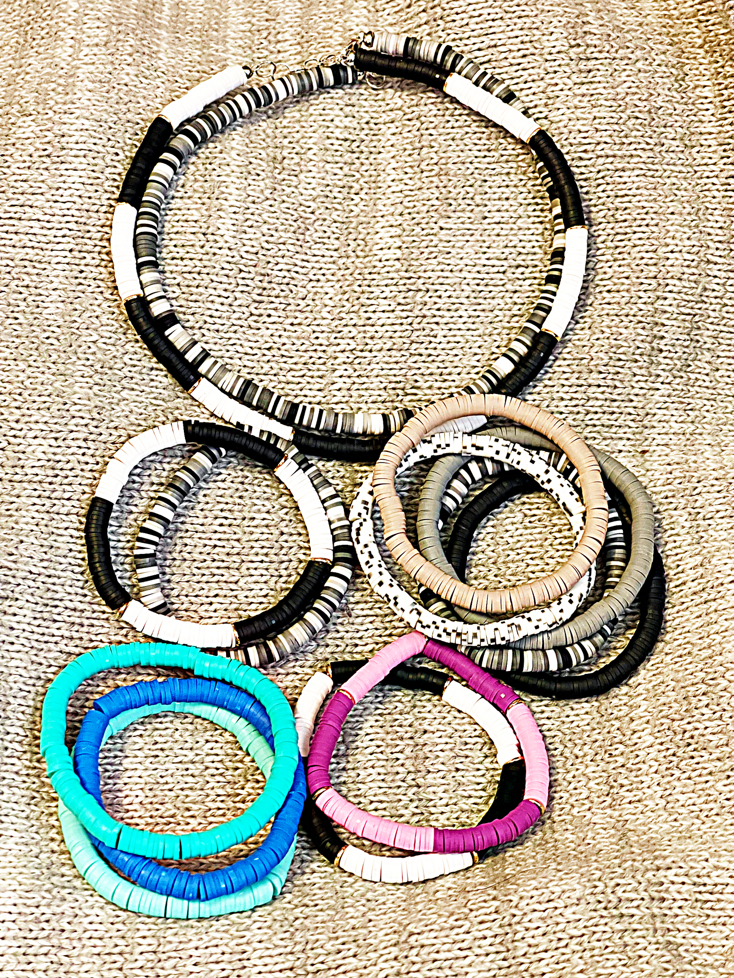 Sand Heishi Bracelet