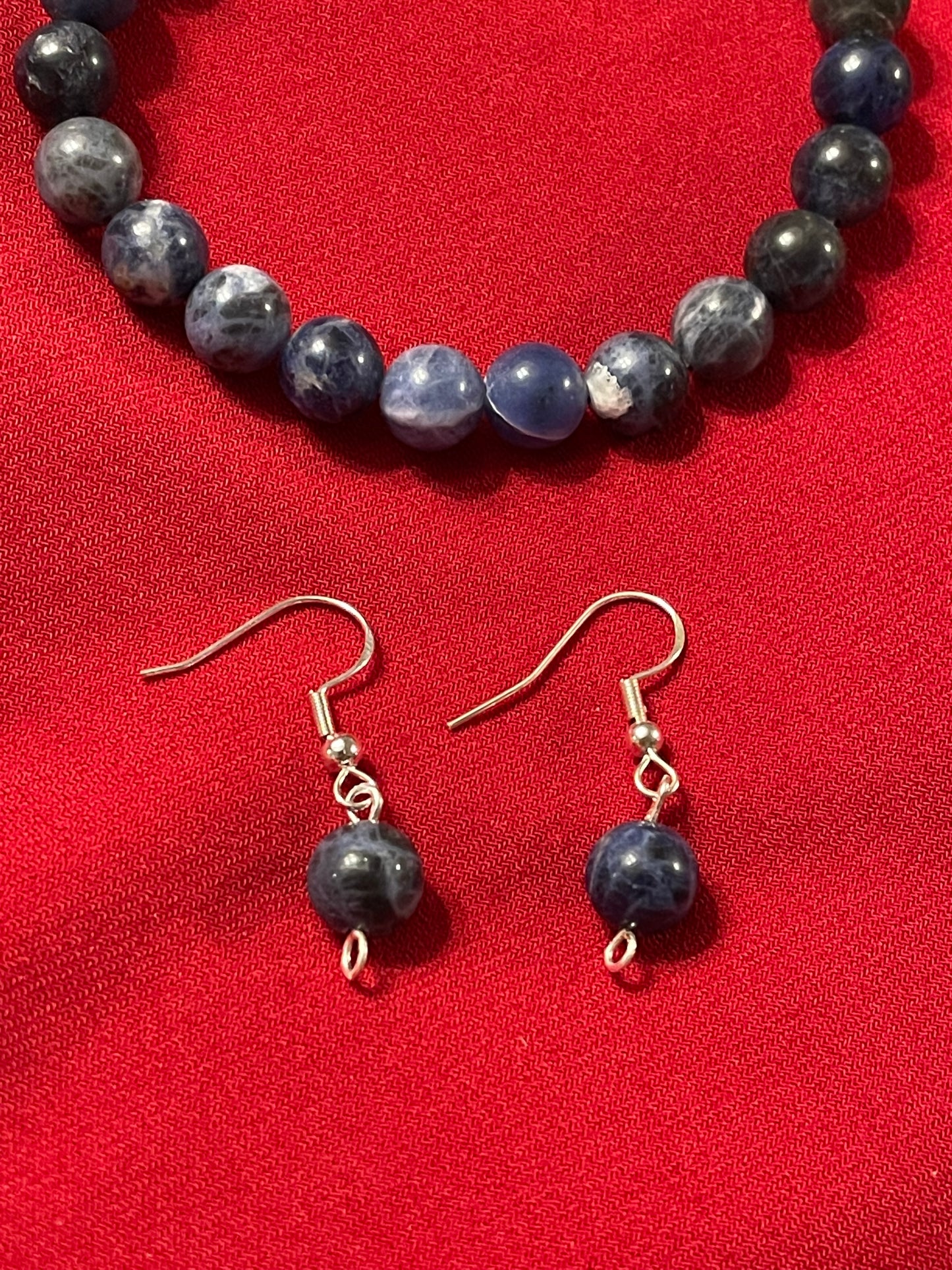 Blue Sodalite Gemstone Earrings