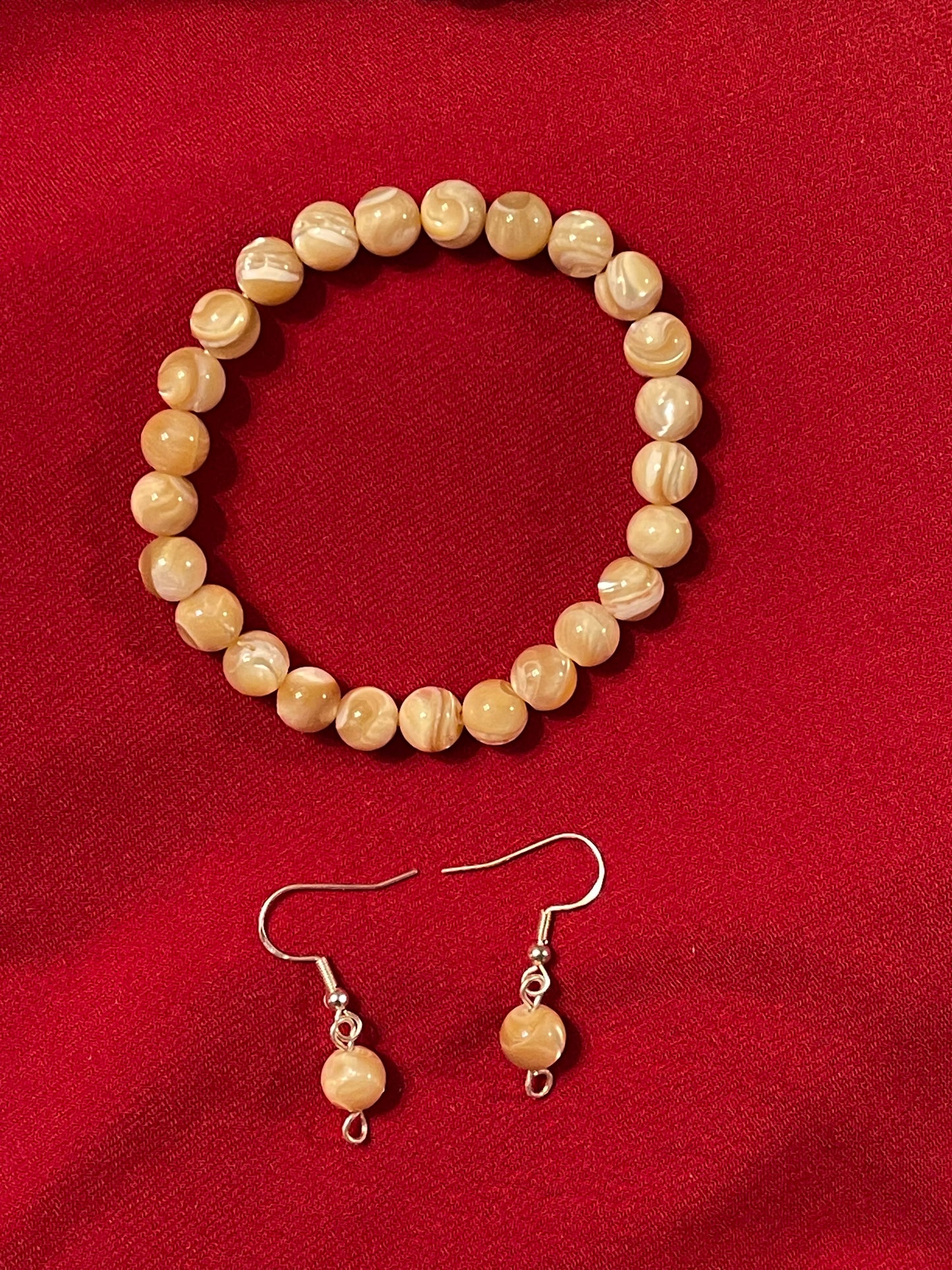 Natural Mother of Pearl Gemstone Earrings