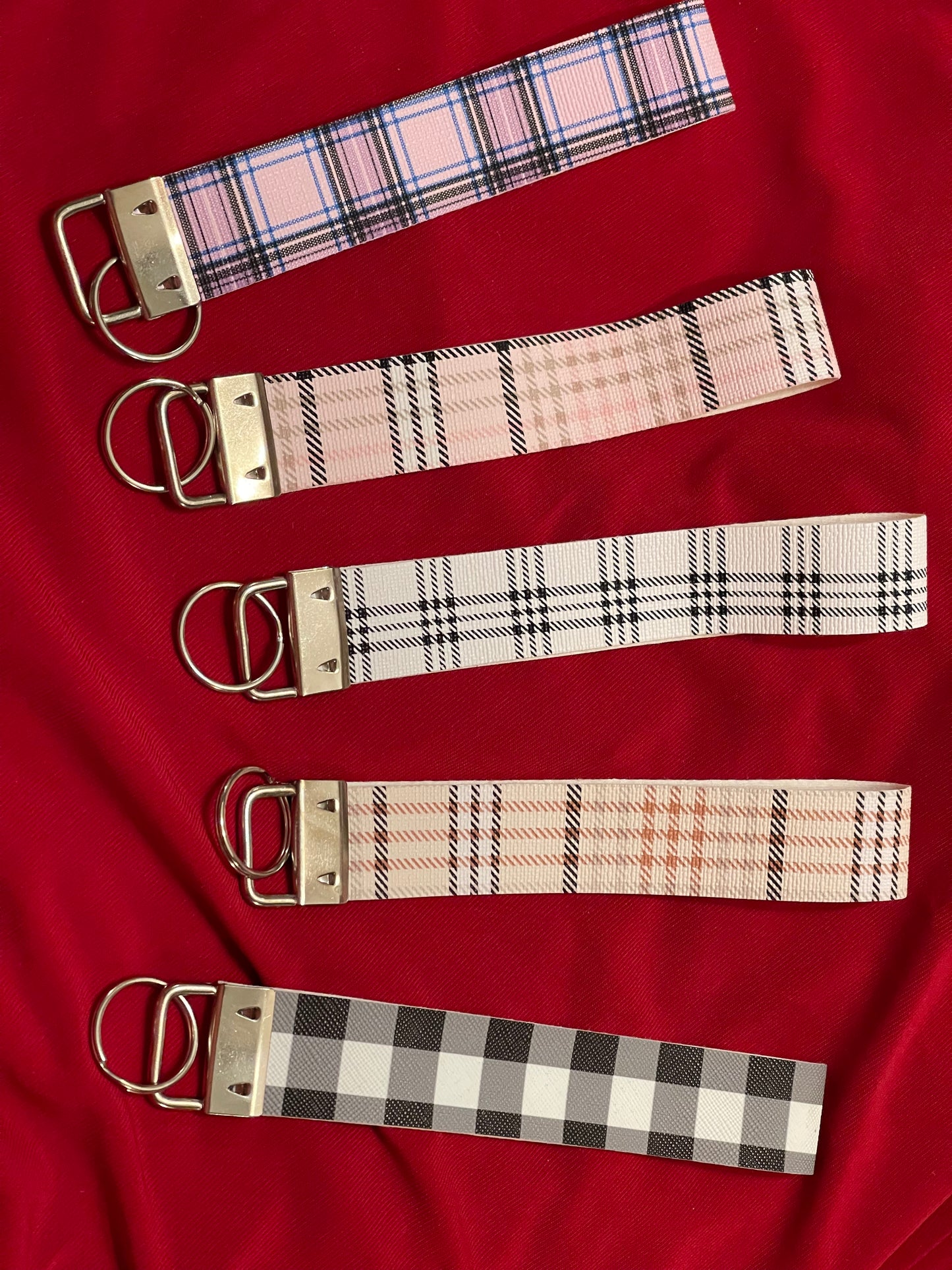 Checkered Keychain Wristlet