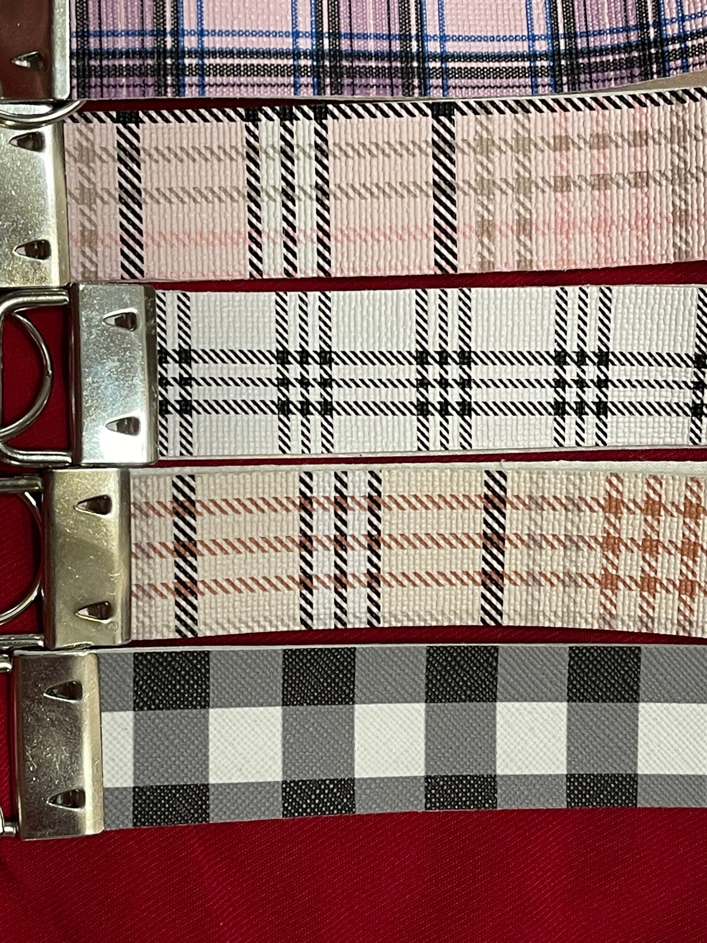Checkered Keychain Wristlet