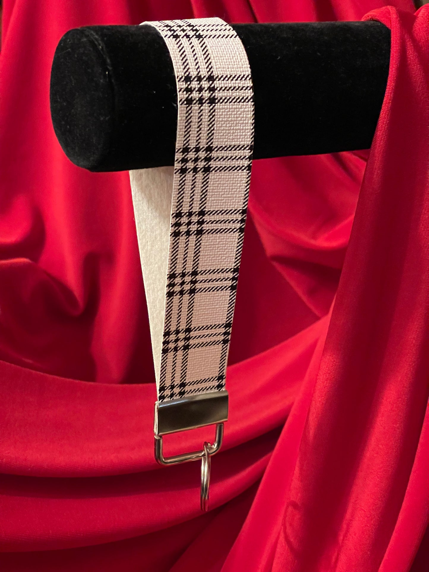 Checkered Keychain Wristlet