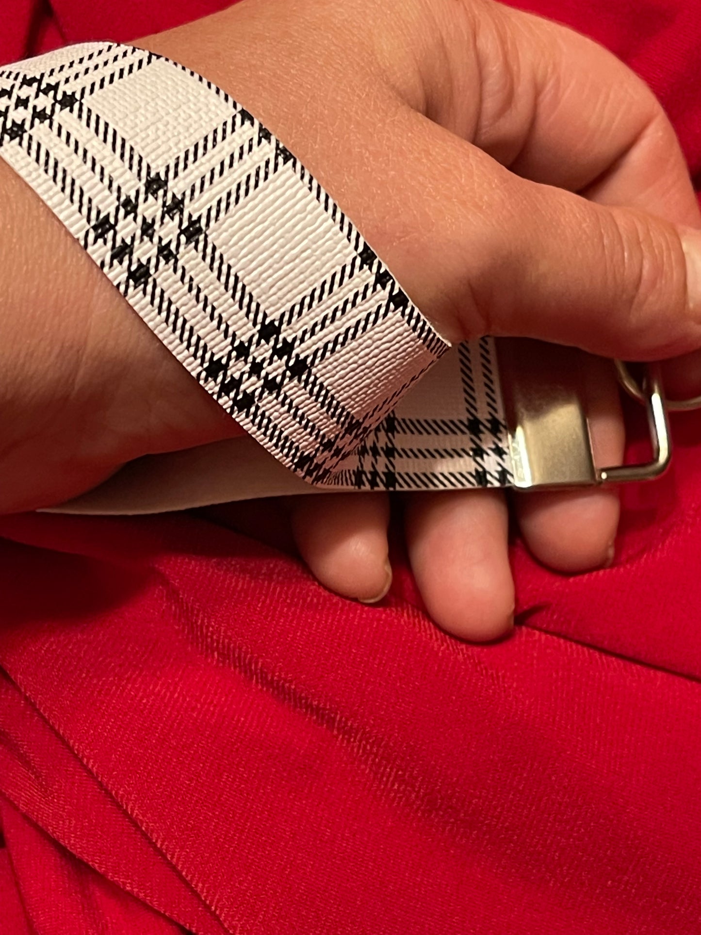 Checkered Keychain Wristlet