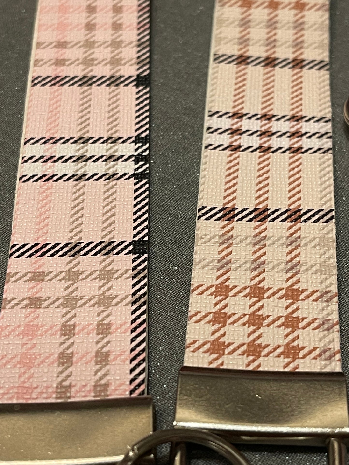 Checkered Keychain Wristlet