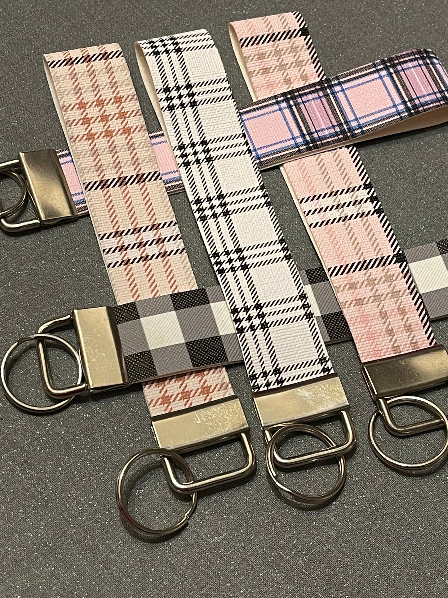 Checkered Keychain Wristlet
