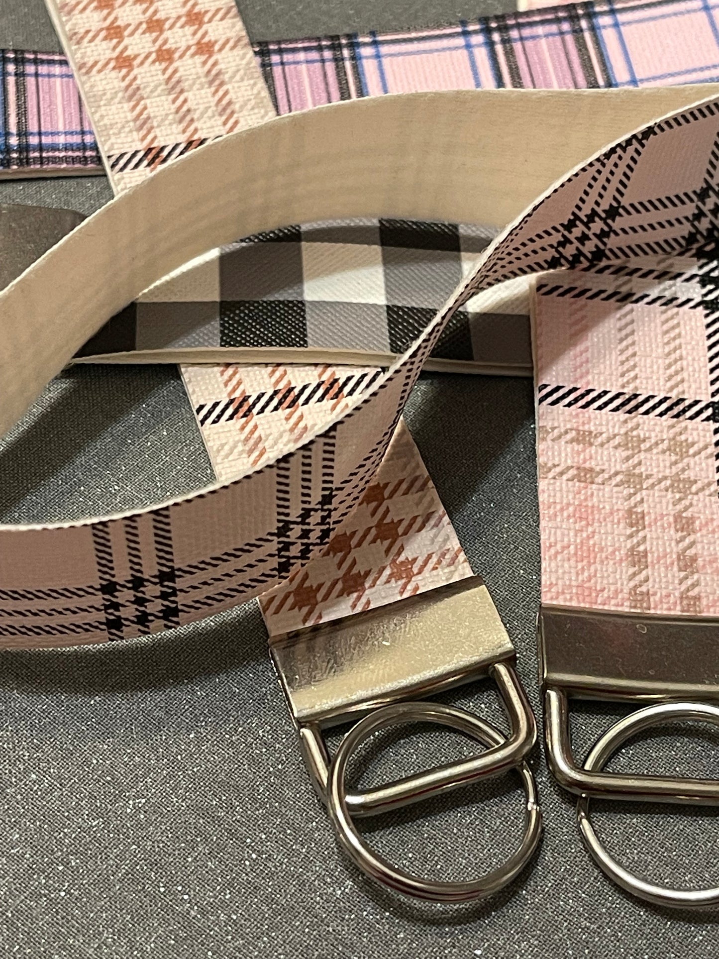 Checkered Keychain Wristlet