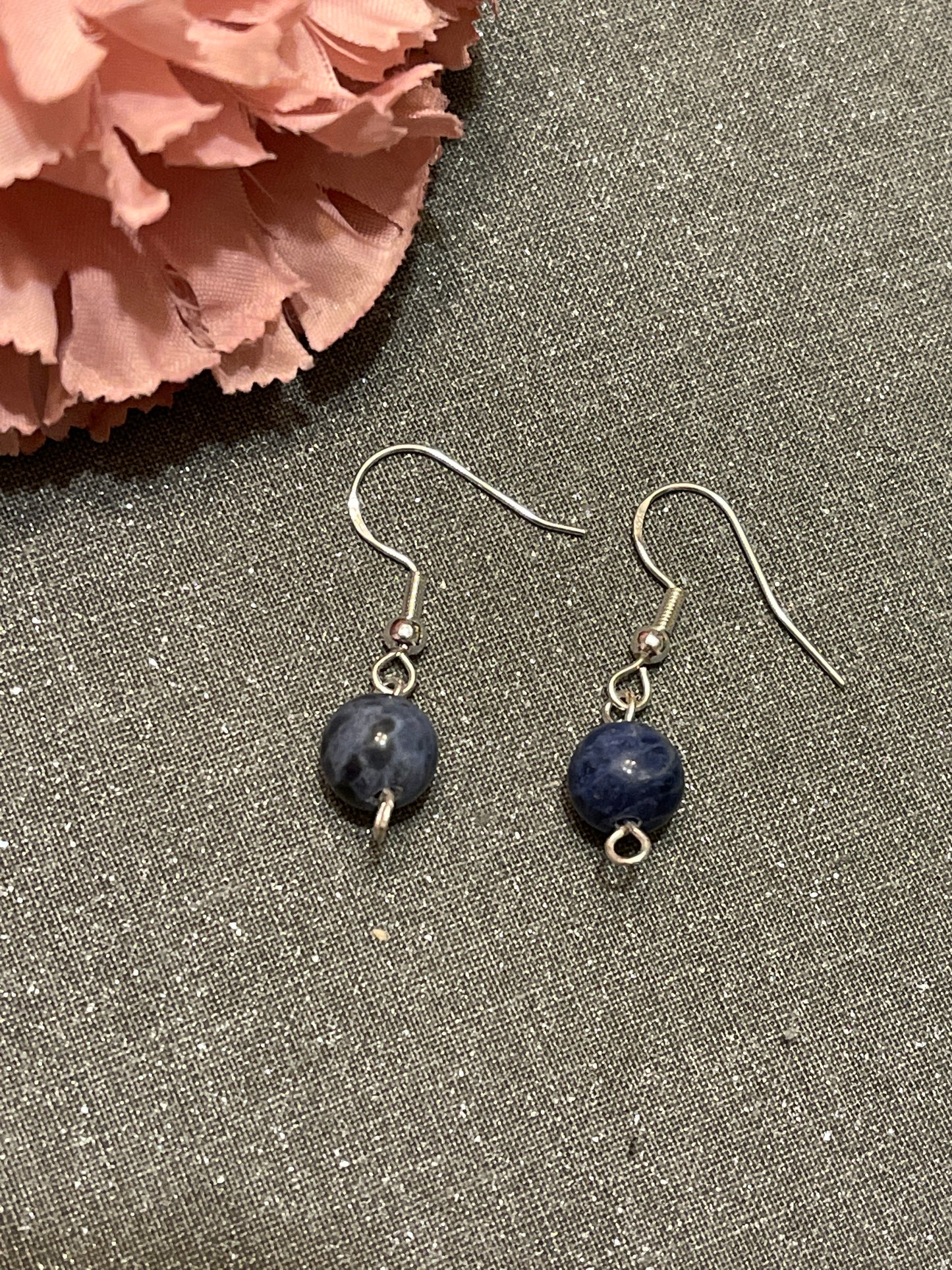 Blue Sodalite Gemstone Earrings