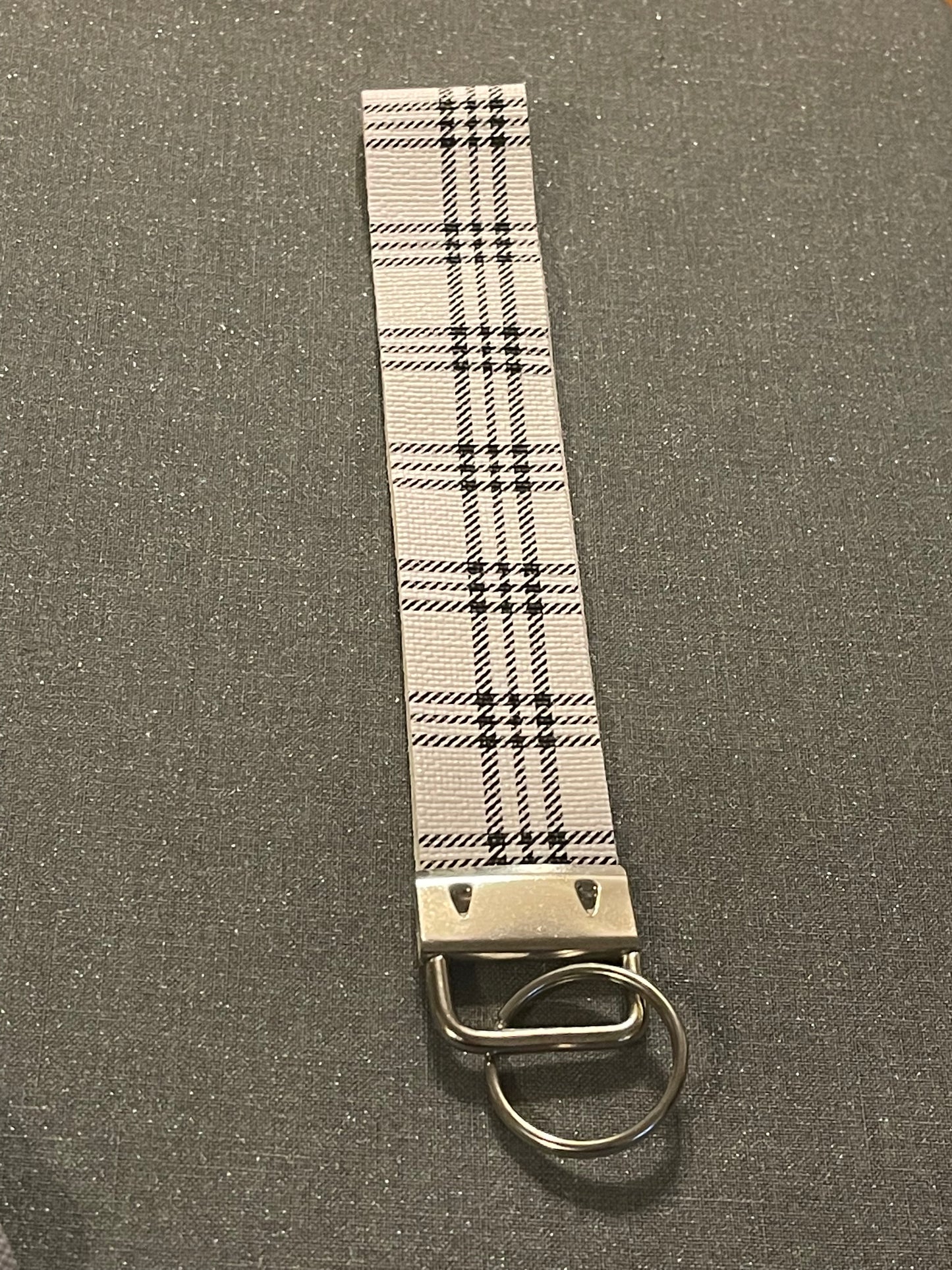 Checkered Keychain Wristlet