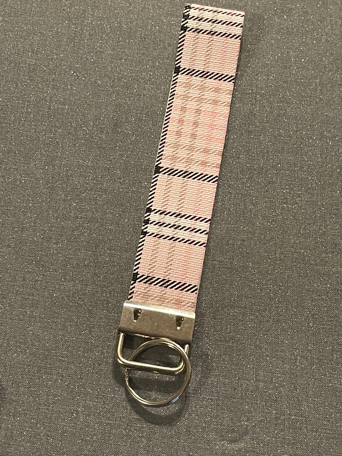 Checkered Keychain Wristlet