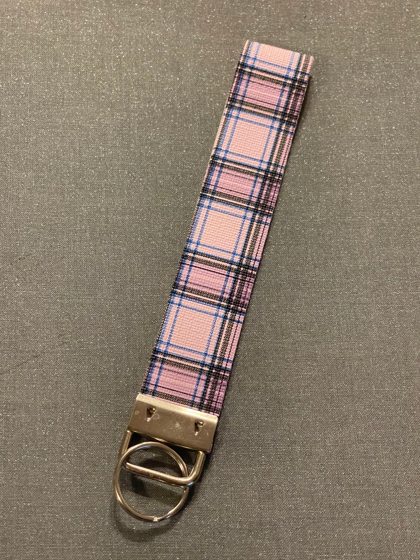 Checkered Keychain Wristlet