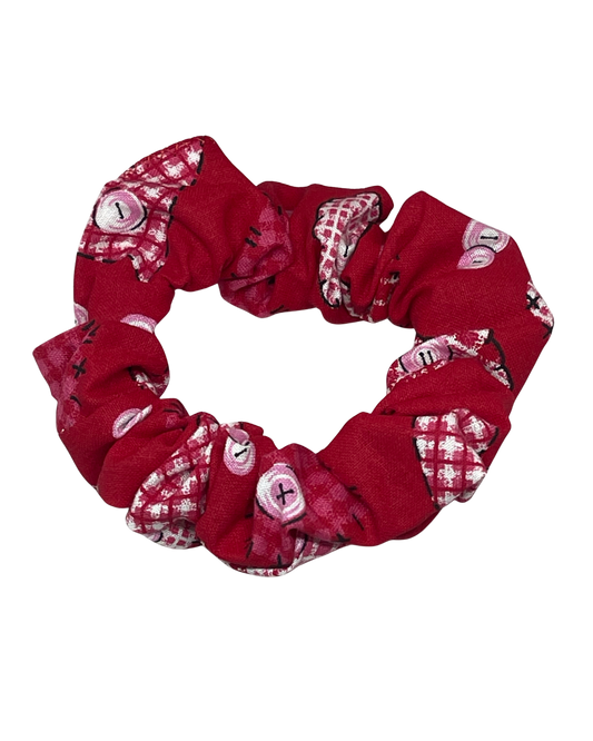 Skinny Red Hearts Scrunchie