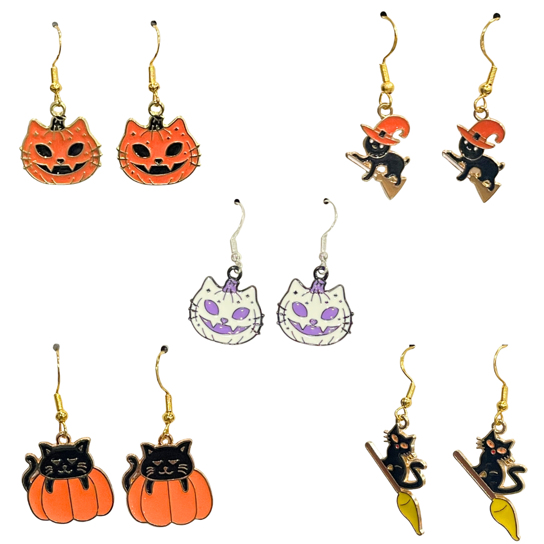 Cat Halloween Earrings