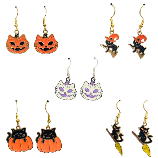 Cat Halloween Earrings