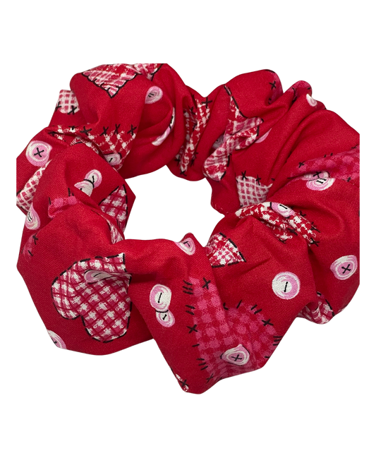 XL Red heart Scrunchie