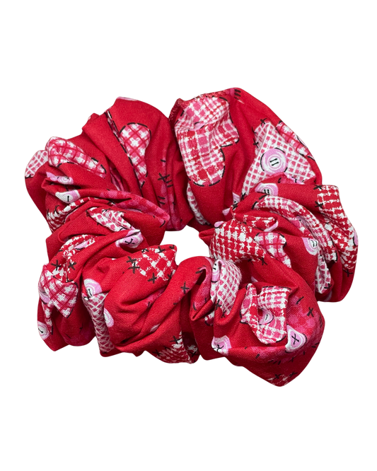 XXL Red heart scrunchie