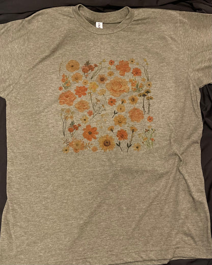 Green Floral T-shirt