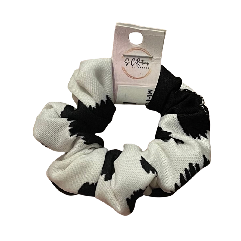 Mini Cow Print Scrunchie