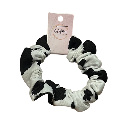 Skinny Cow Print Scrunchie