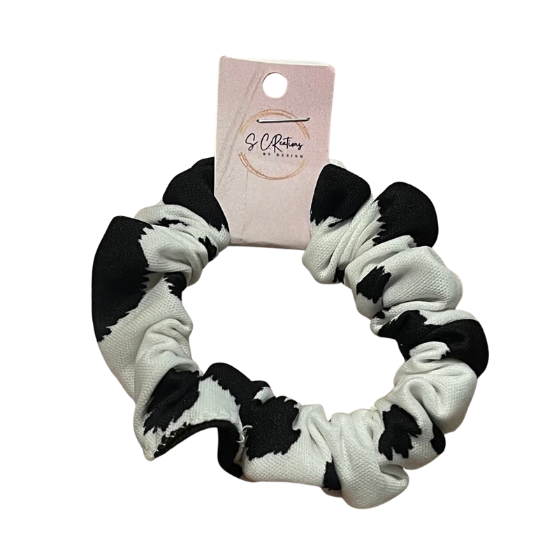 Skinny Cow Print Scrunchie