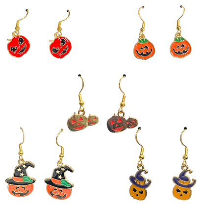 Halloween themed Earrings -Pumpkins 1