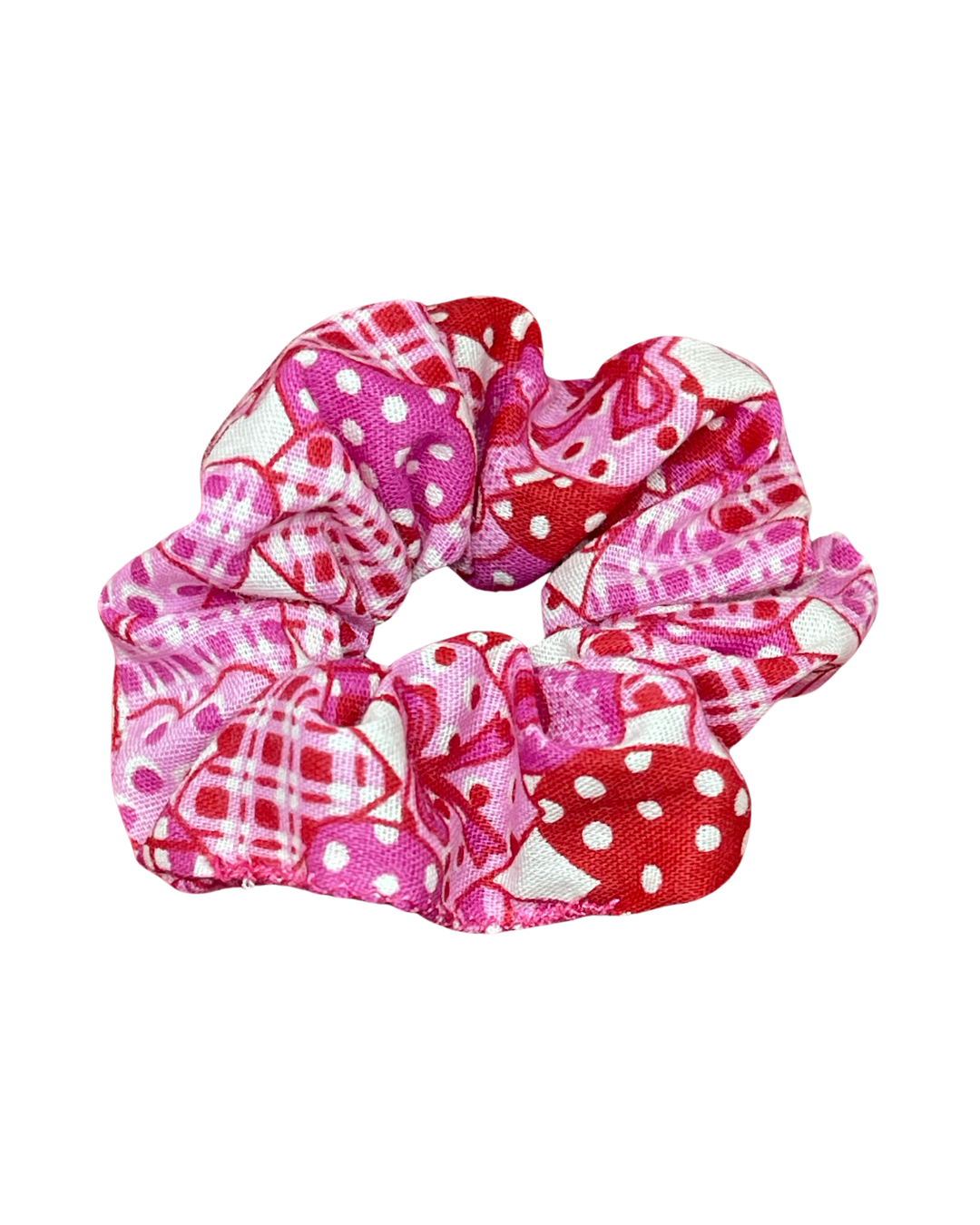Mini Light pink heart Scruchie