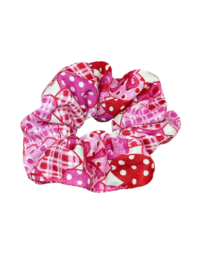 Mini Light pink heart Scruchie