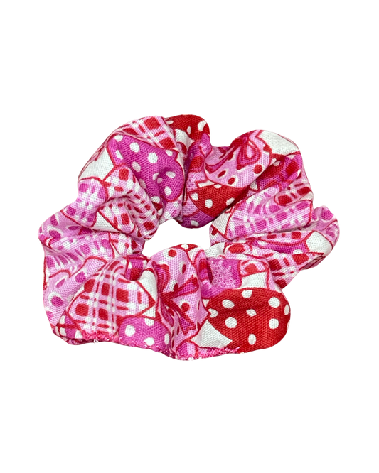 Mini Light pink heart Scruchie