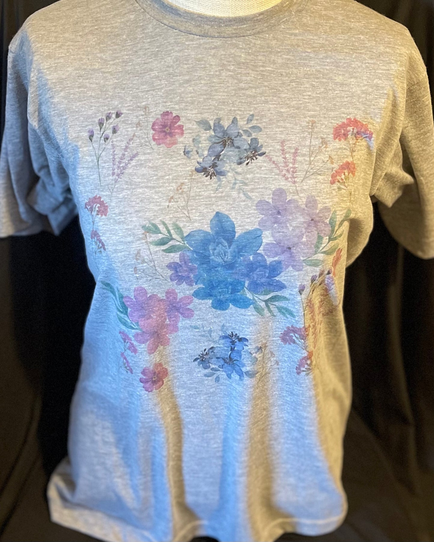 Gray Floral T-shirt