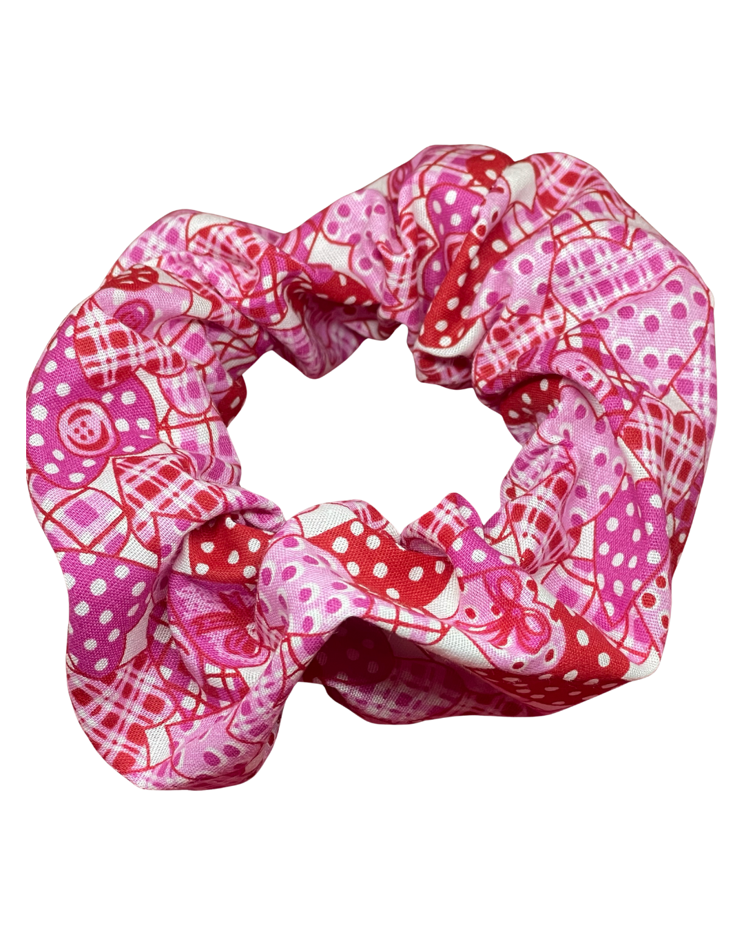 XL Pink heart Scrunchie