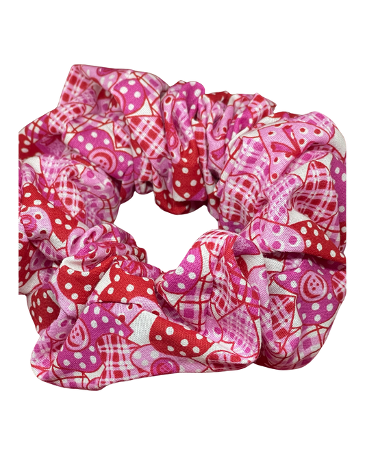 XXL Light pink heart scrunchie