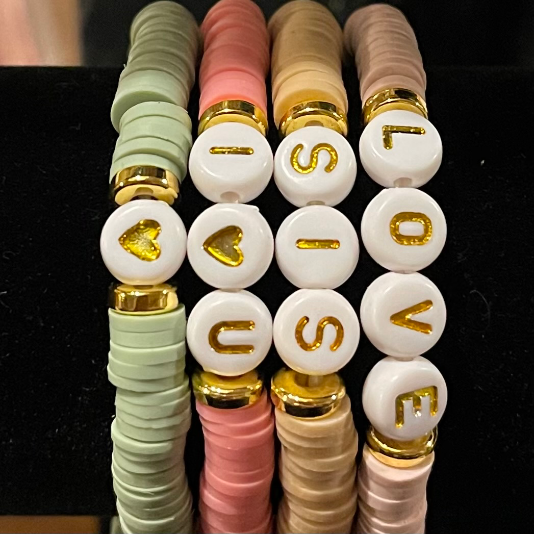 Coral Custom Heishi Bracelet