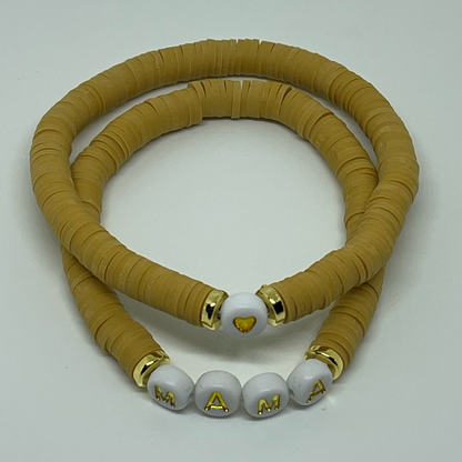 Khaki Custom Heishi Bracelet