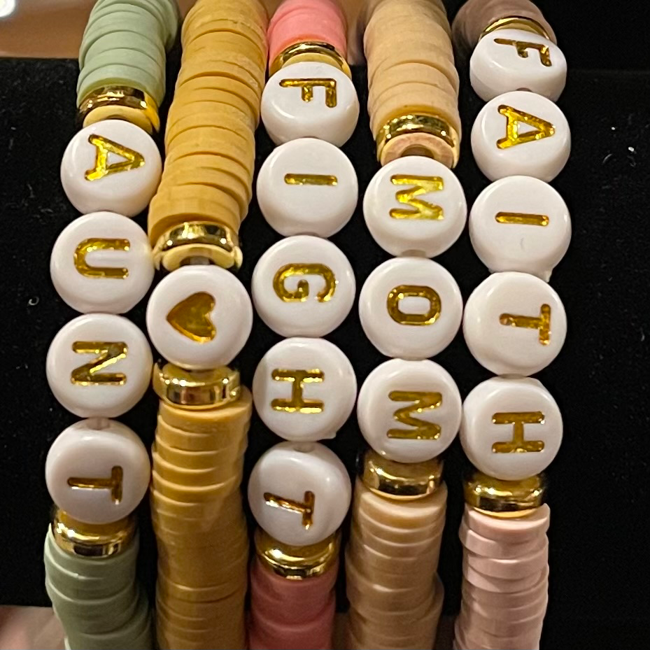 Coral Custom Heishi Bracelet