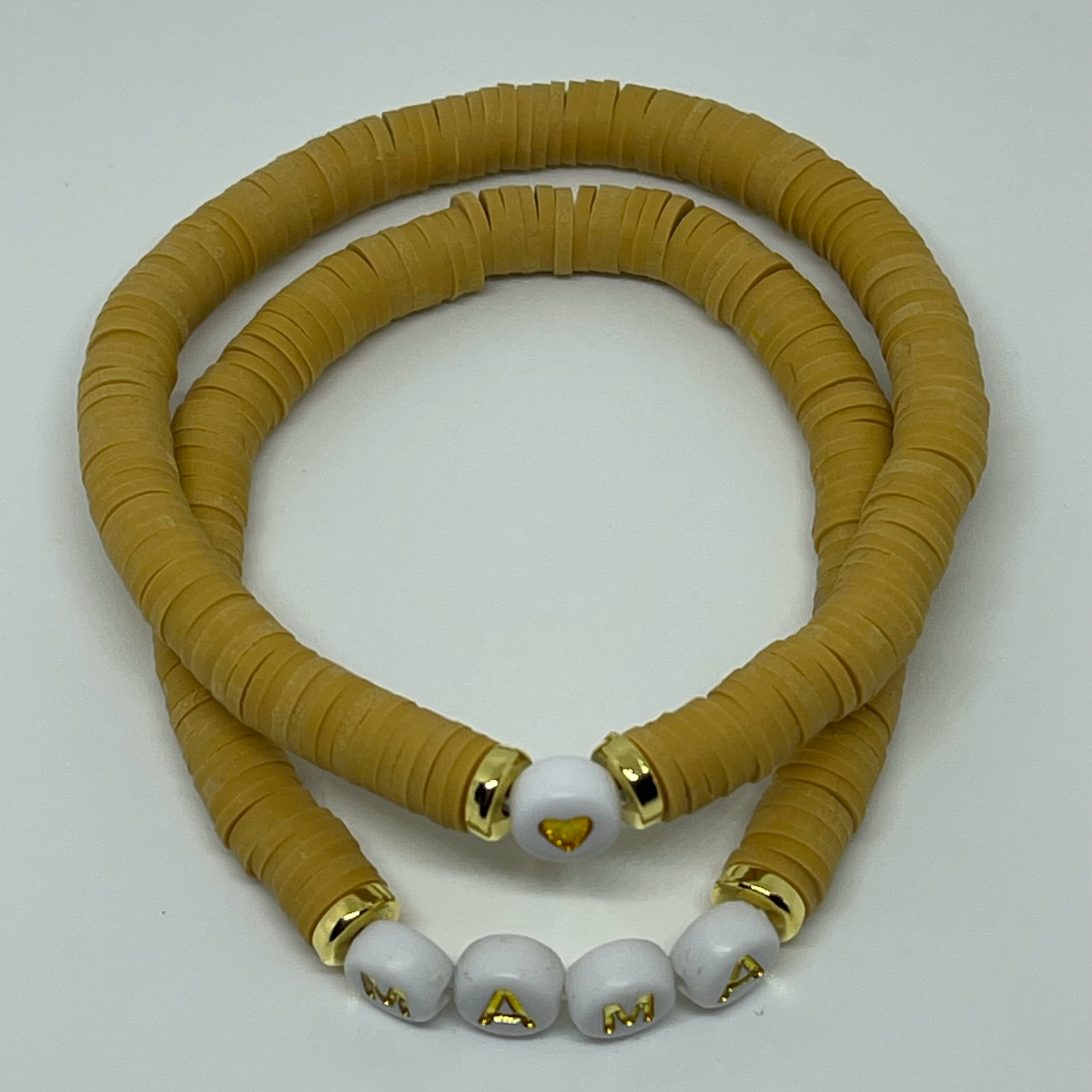 Khaki Custom Heishi Bracelet