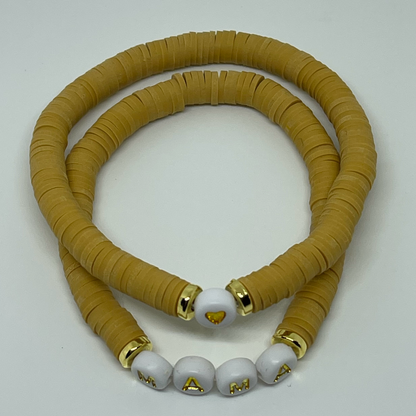 Khaki Custom Heishi Bracelet