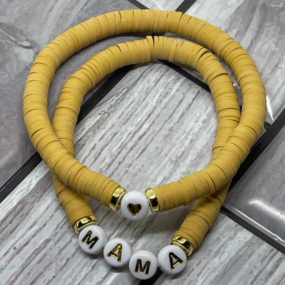 Khaki Custom Heishi Bracelet