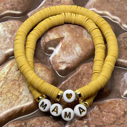 Khaki Custom Heishi Bracelet