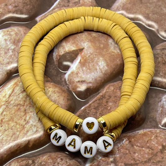 Khaki Custom Heishi Bracelet