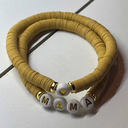 Khaki Custom Heishi Bracelet