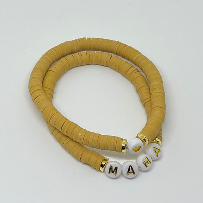 Khaki Custom Heishi Bracelet