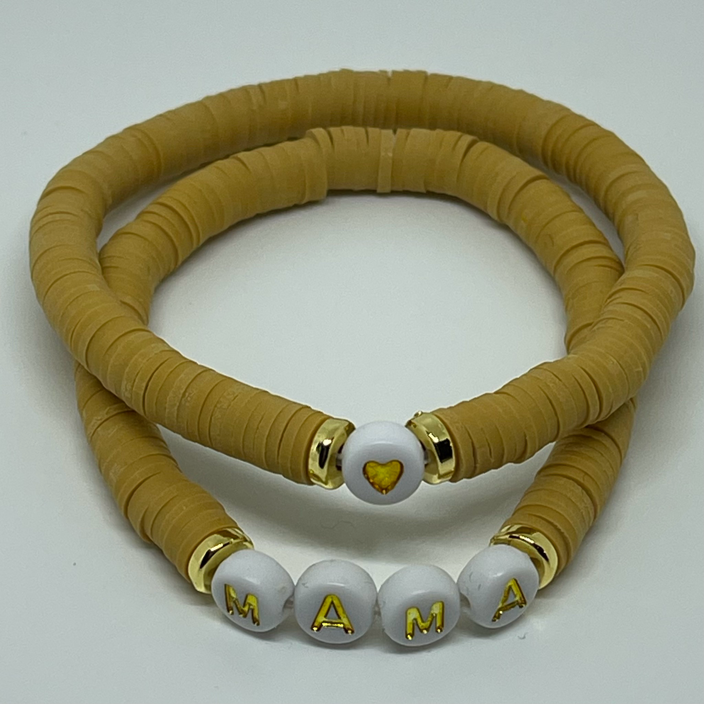 Khaki Custom Heishi Bracelet