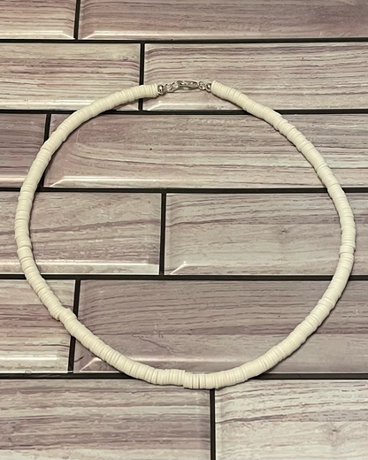 White Heishi Necklace