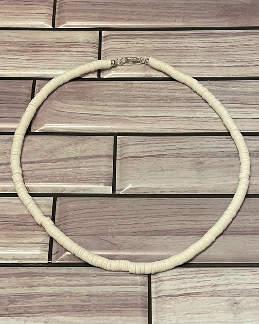 White Heishi Necklace
