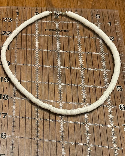 White Heishi Necklace