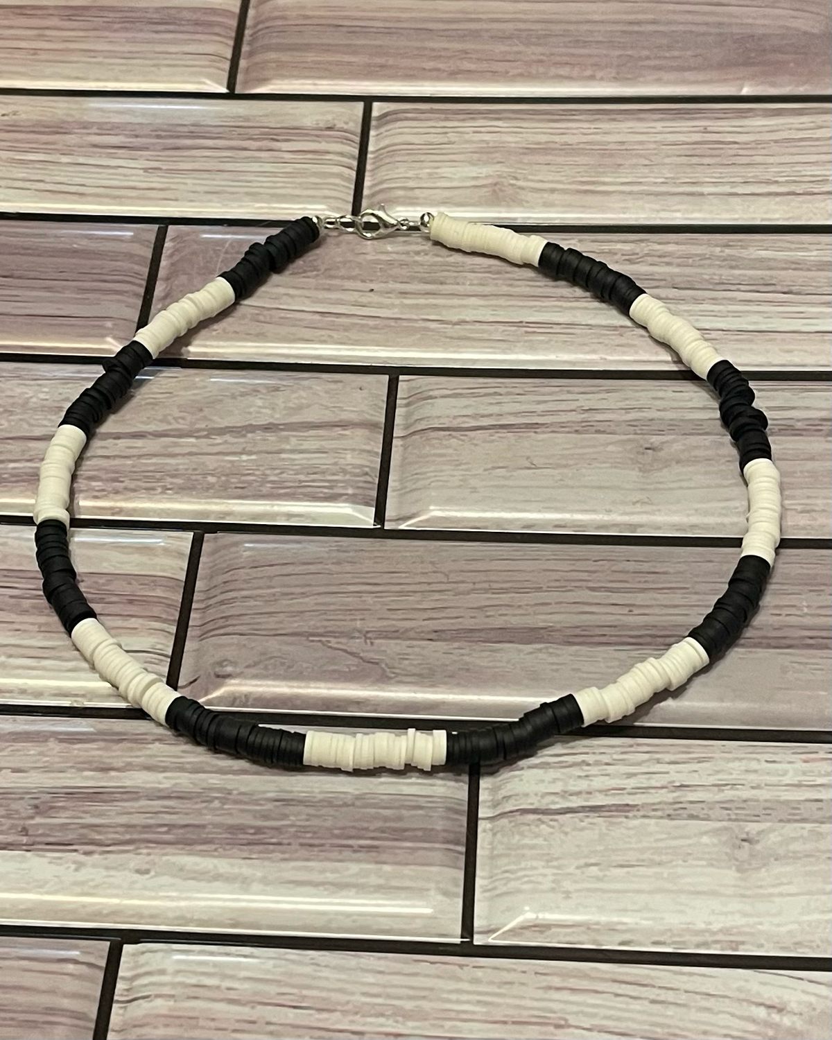 Black and White Heishi Necklace 2