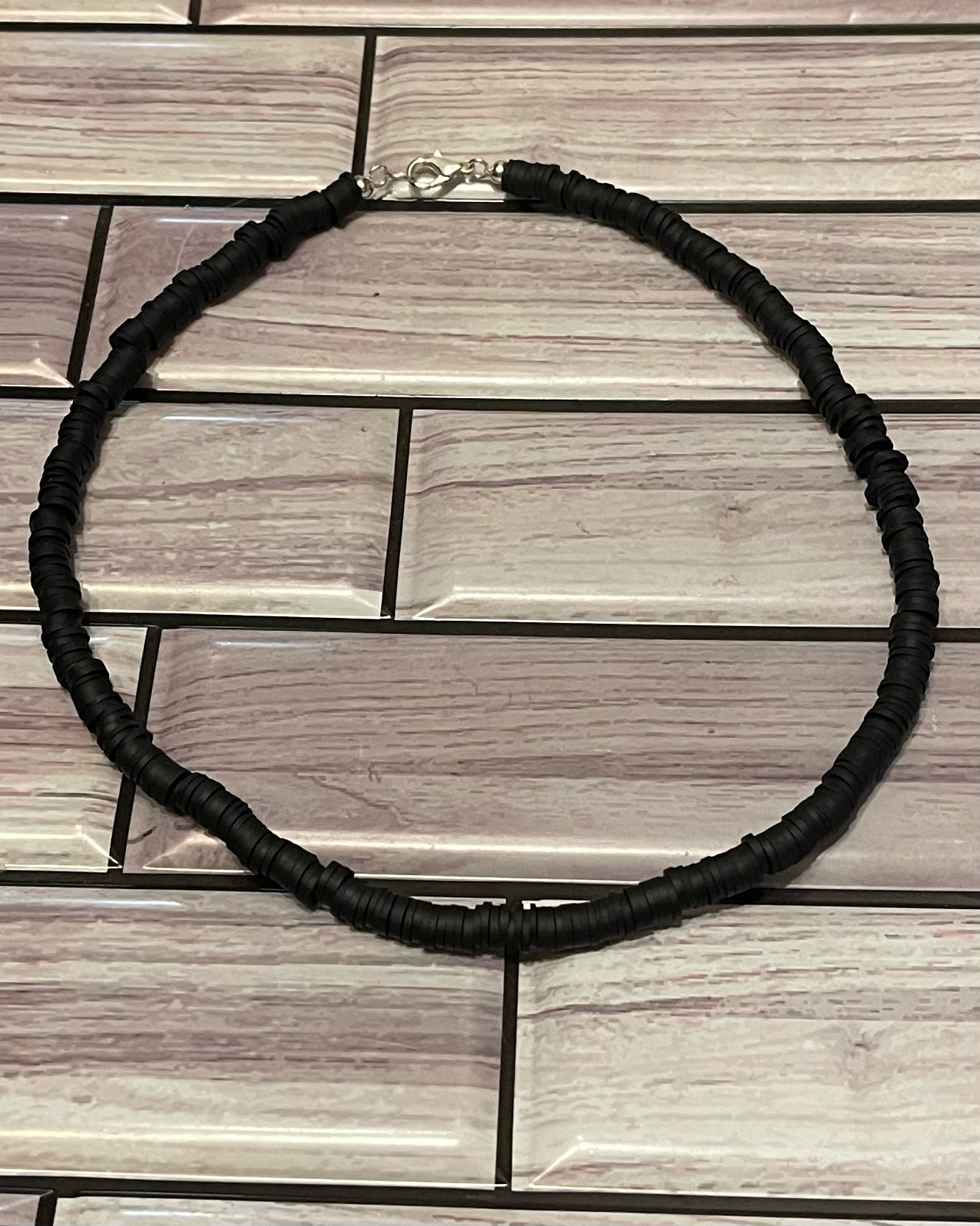 Black heishi necklace