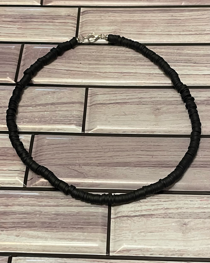 Black heishi necklace