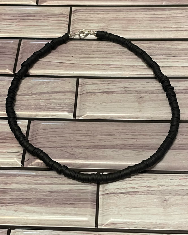 Black heishi necklace