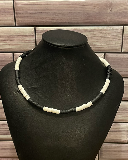 Black and White Heishi Necklace 2
